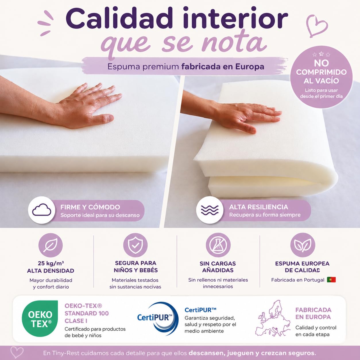 Sofá infantil plegable 2 en 1 de espuma alta densidad (25 kg/m³) - Sillón infantil ligero 2 kg, desenfundable, seguro, OEKO-TEX, Montessori desde 9 meses, no comprimido al vacío. (UNICORNIOS)