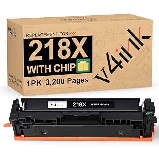 v4ink 218X Compatible Black Toner Cartridge Replacement for HP 218X W2180X 218A W2180A for Use in Color Pro 3201dw MFP 3301cdw 3301fdw 3301sdw Series Printer High-Yield 1 Black - Amazon product rated Grade A
