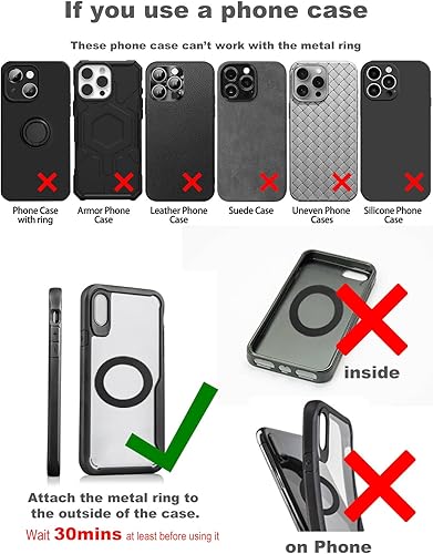 Miniatura 9 de Soporte magnético de teléfono de vacío de nano gel de 360 mejorado para Magsafe 108 + libras de succión más fuerte y 3000gf magnético más fuerte,