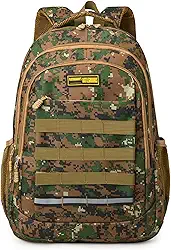 Mochila Camuflada J'PRIB Tática Reforçada, Divisórias e Espaço para Notebook Escola Faculdade