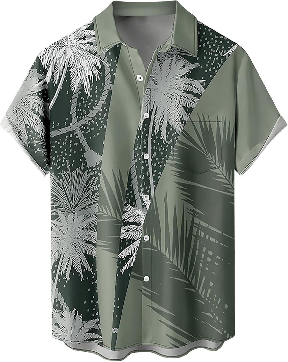 Linnen overhemd heren overhemden korte mouwen vrijetijdshemd Funky Hawaii hemd casual button down casual button down zomerhemd los henley shirt strand ademend korte mouwen shirt mannen, Brons-C, 3XL