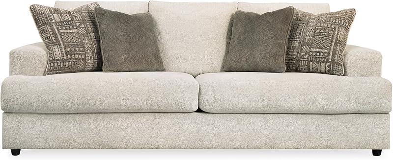 Signature Design by Ashley Soletren Chenille Sofa, Stone, No Assembly