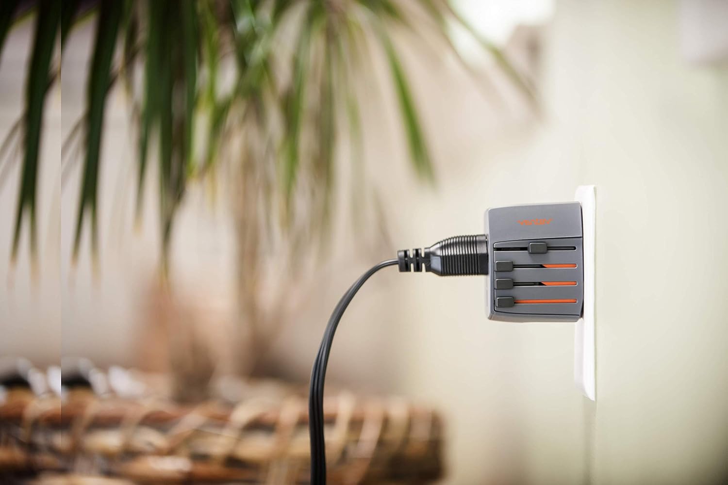 Ventev Global Charginghub 300 plugged into a wall outlet
