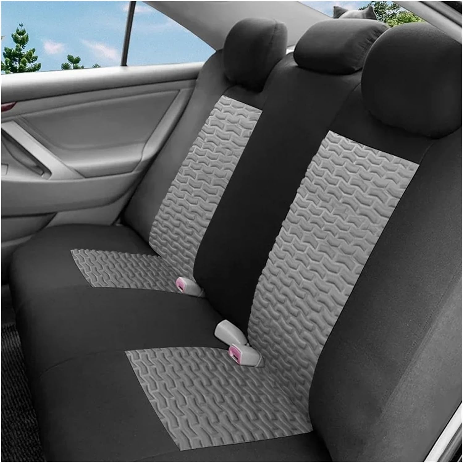 Car Seat Covers Sets for Jeep Renegade 2015-2020 2021 2022 2023 2024 2025, Full Set Seat Cushion 5 Seats Front Rear Protectors Breathable Interior Accessories,F-Red