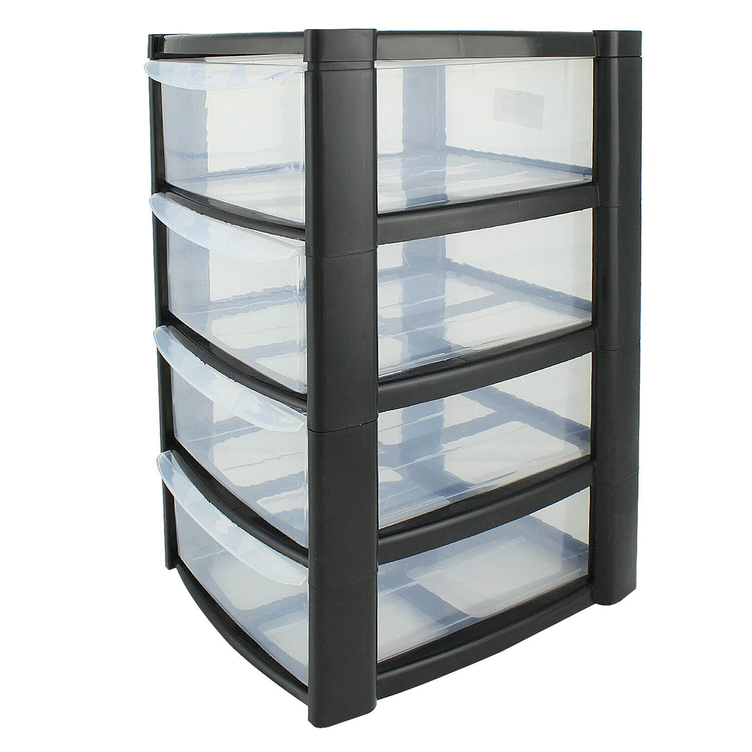 EliteKoopers 1Pcs Plastic Storage Drawers Tower Unit For Desktop Home Bathroom School Stationary (4 Drawer)