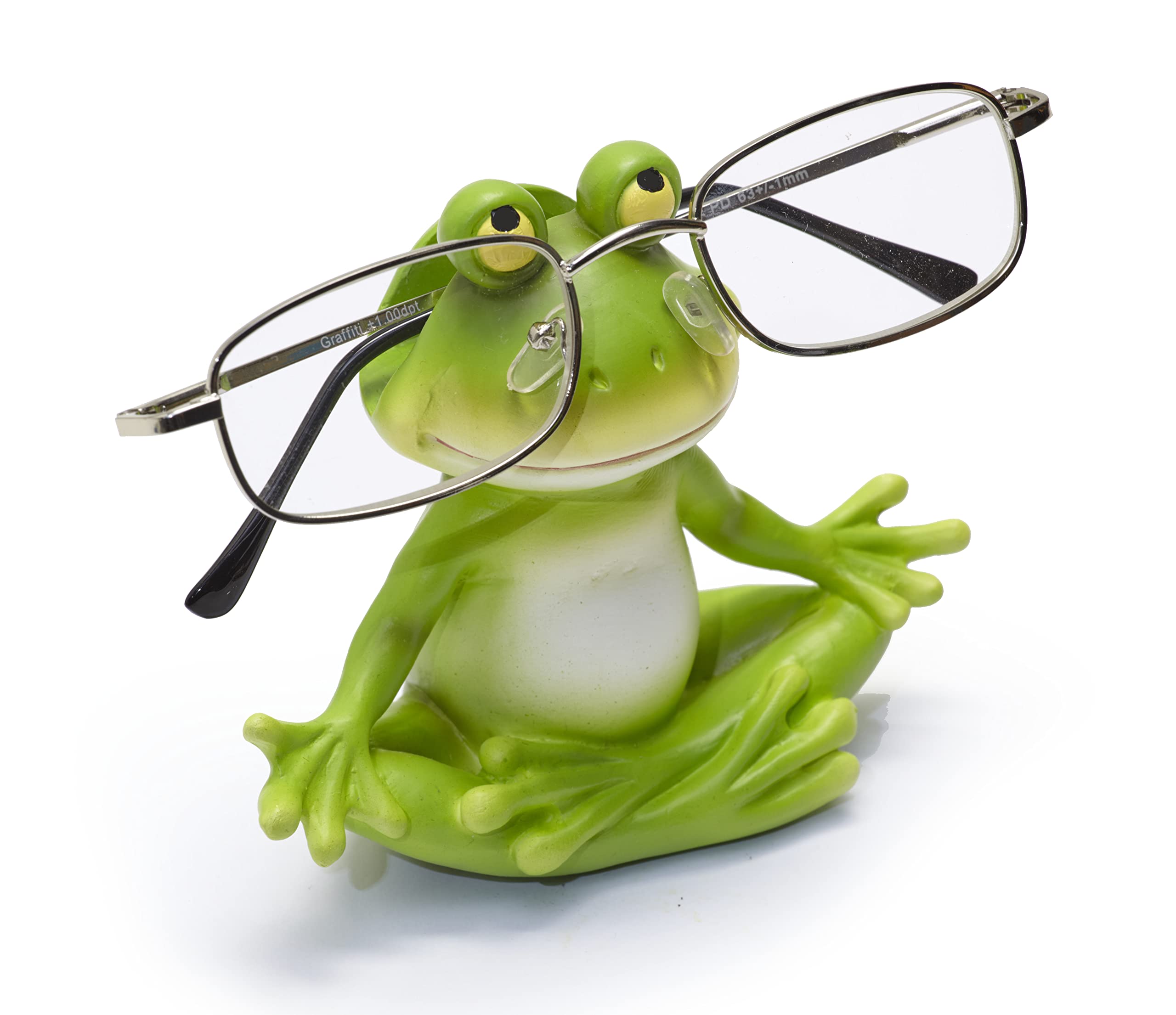 By Bers Glasses Holder Die _Vogel-Design Hand-Painted Animal Real Funny Polyresin for Fun and Young at Heart Gift frog yoga, One Size - Image 2
