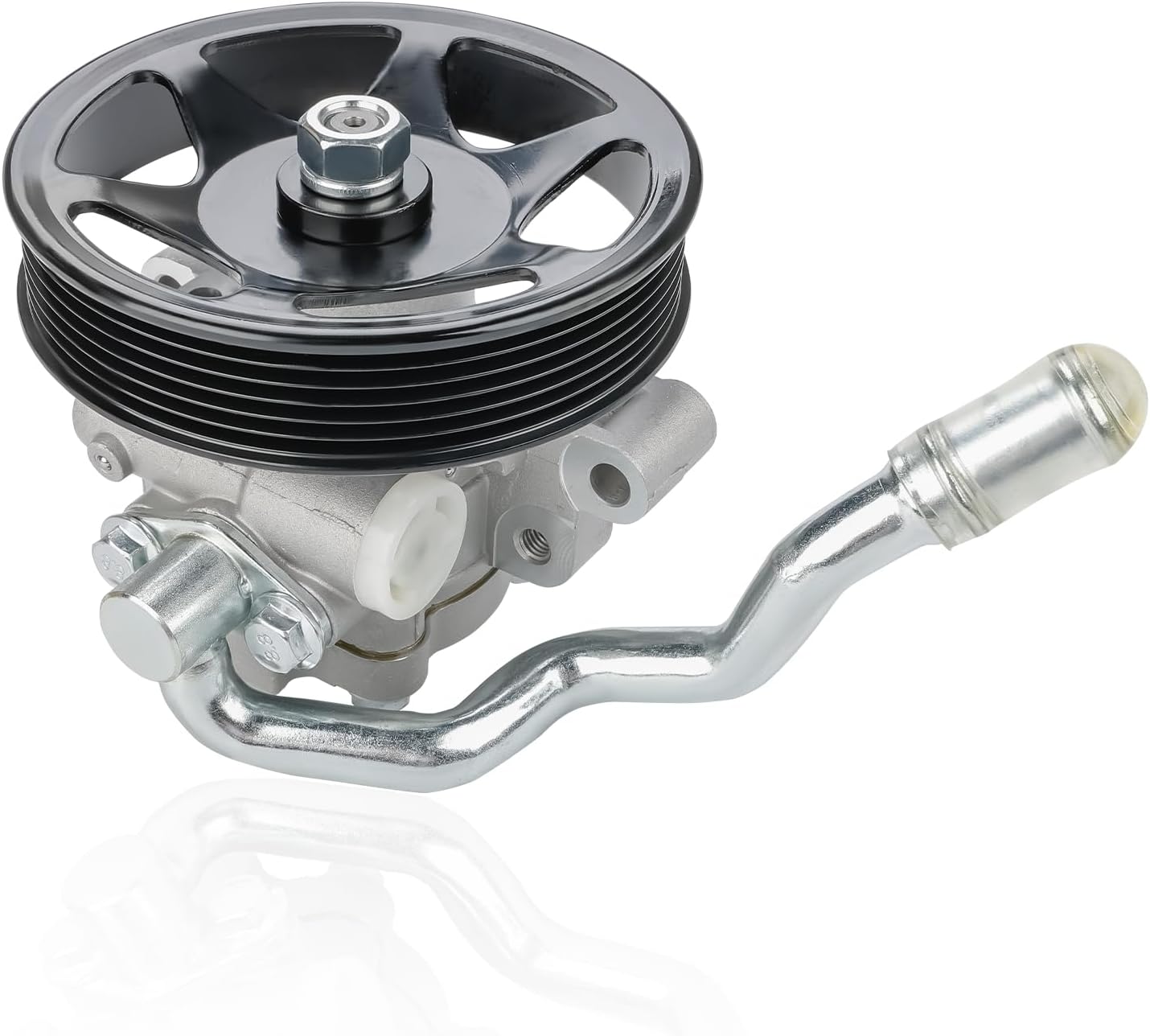 WMPHE Power Steering Pump with Pulley Compatible with Ford Escape 3.0L V6 2004 2005 2006 2007, Compatible with Mazda Tribute & Mercury Mariner 3.0L V6 2005 2006, Replacement for 5L8Z3A696BA, 21-5370