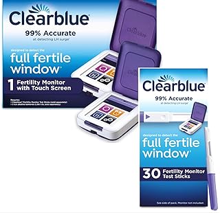 Clearblue Fertility Bundle: Fertility Monitor, 1 Touch-Screen Monitor, 1ct + Fertility Test Sticks, 30ct