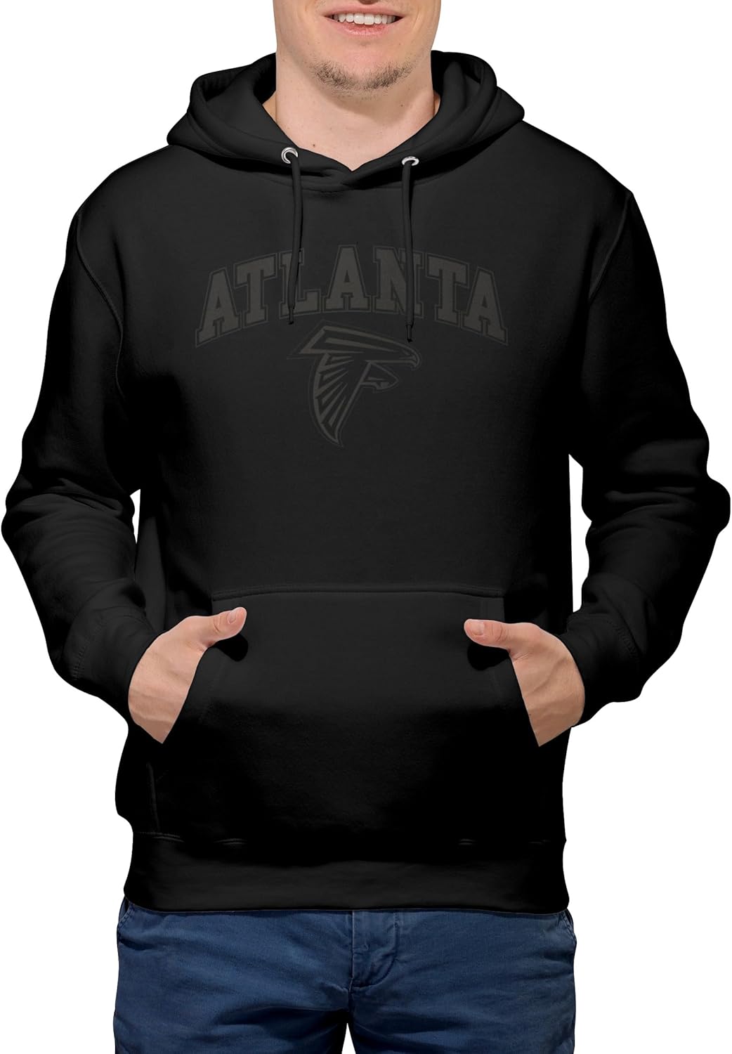 FOCO NFL Blackout Team Logo Pullover Hoodie