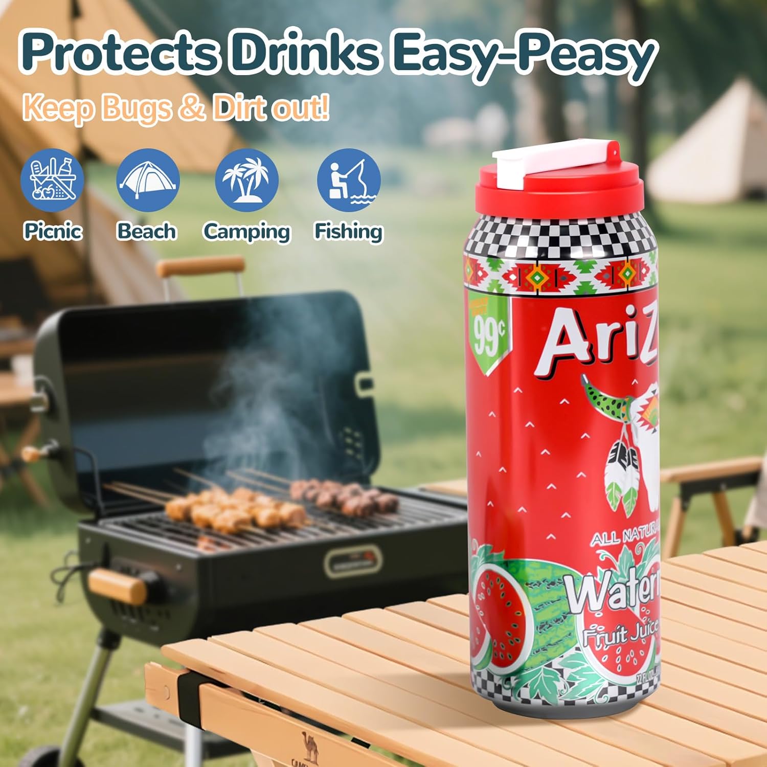 4 Pack Soda Can Lids with Straw, 4 Color Can Covers for Soda with Reusable BPA-Free, Can Lid Built w/ 3 Sizes Fits for S/M/L Sizes, Can Lids Soda w/Straw Brush Cans for Seltzer, Beer, Juice, Seltzer - Image 5