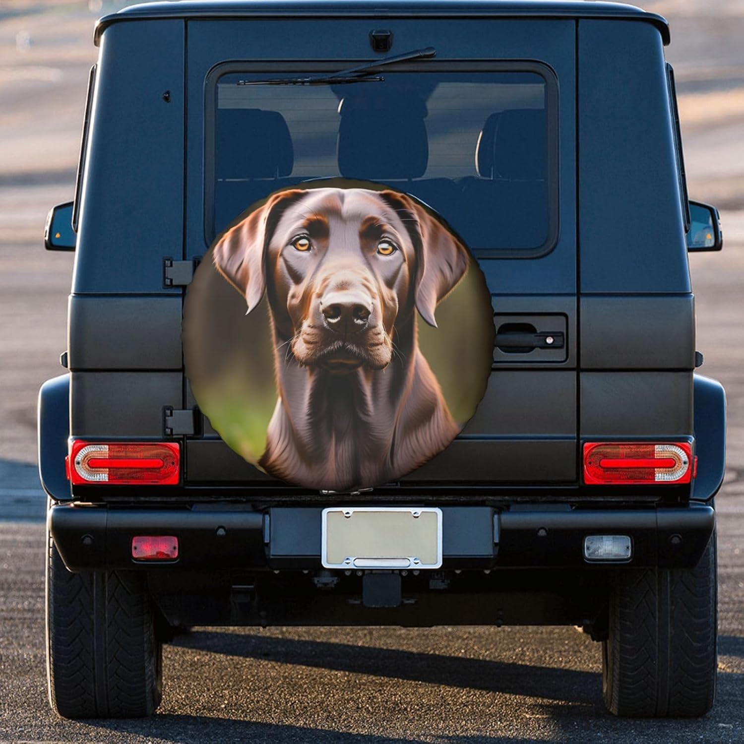 Brown Labrador Retriever Print Tire Cover Universal Spare Wheel for Trailer Rv SUV Truck Camper Travel Accessories