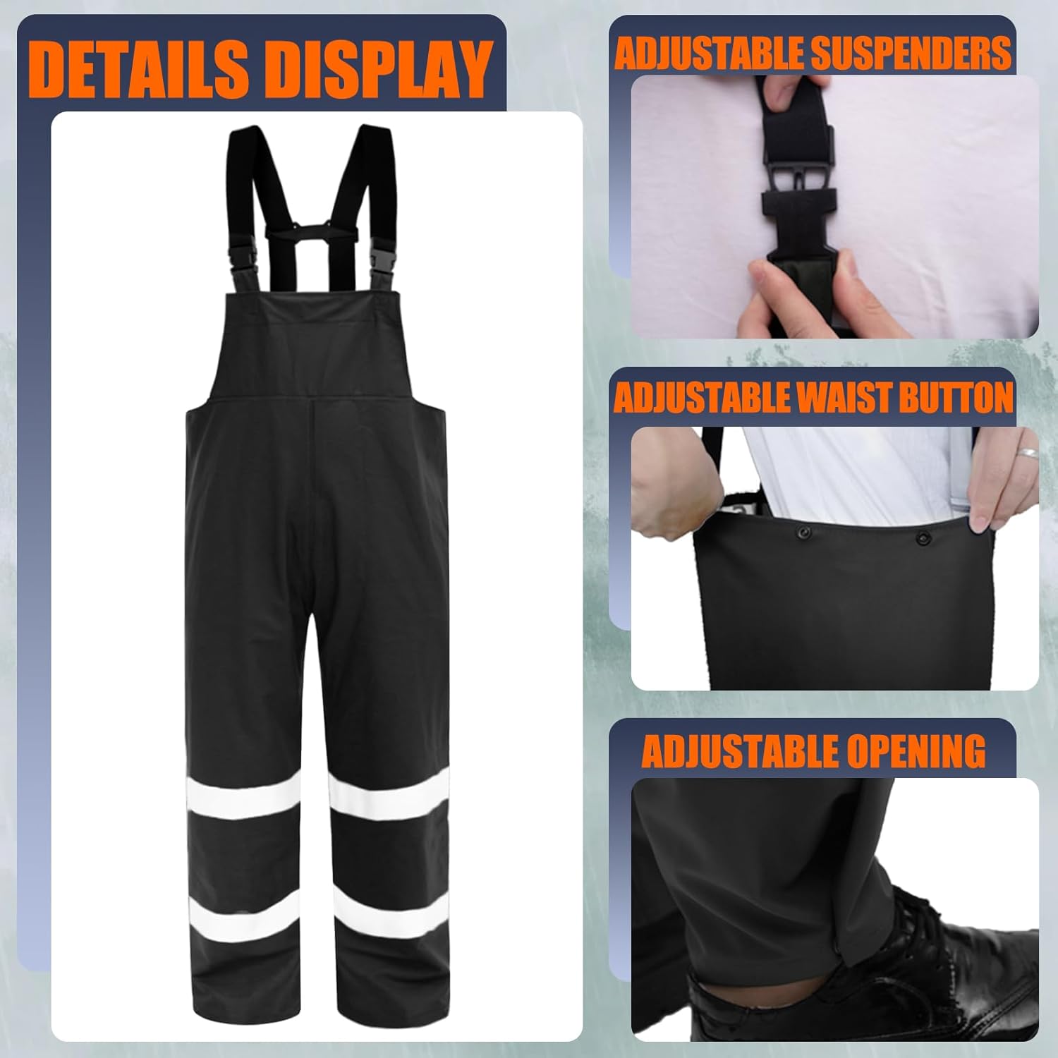 RainRider Rain Suits for Men Waterproof Rain Jacket Coat Pants Heavy Duty Women Fishing Rain Gear Workwear - Image 4