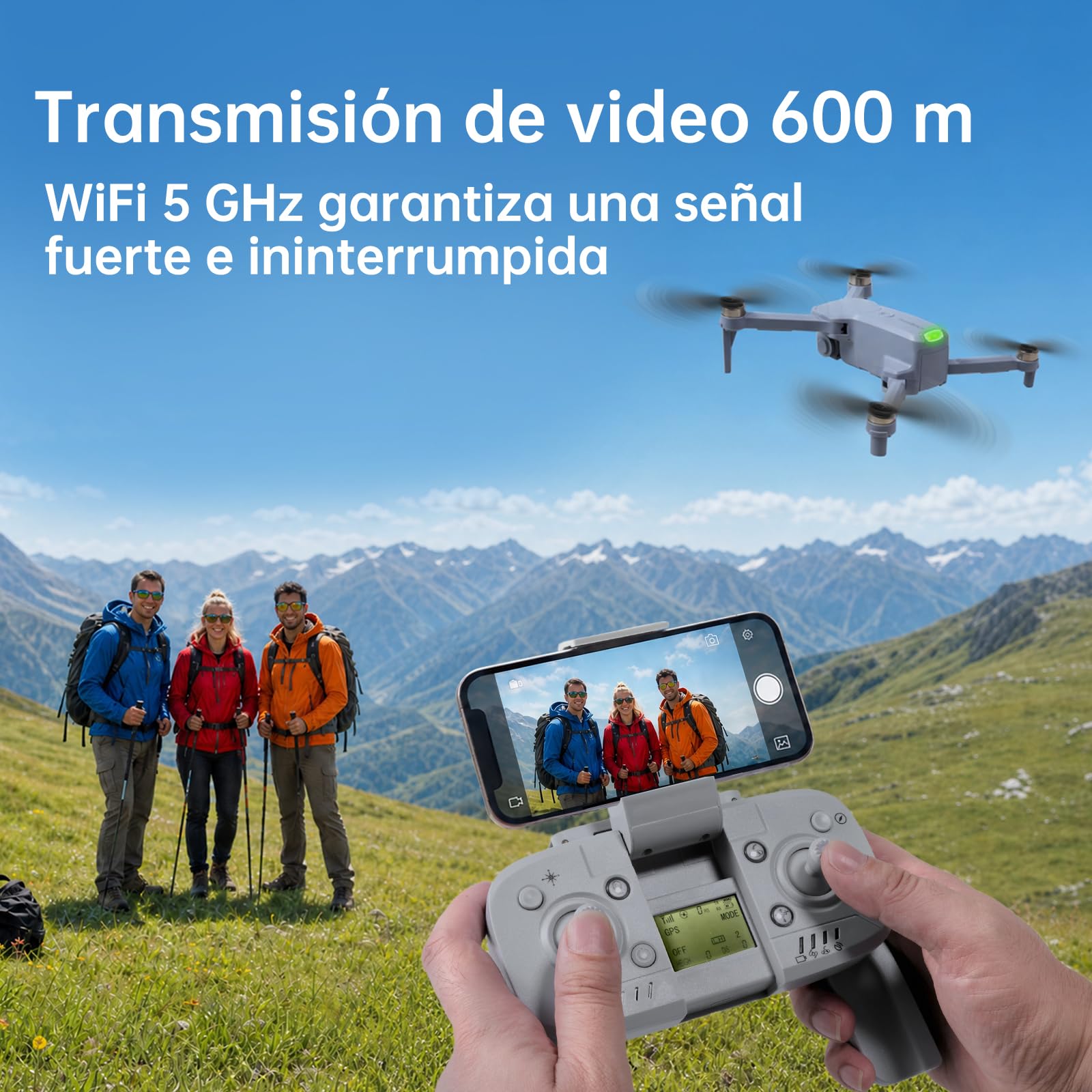 Drone GPS con Telecamera 4K UHD per Principiant e Adulti, 60 Minuti di Volo,Sotto <249g,Drone Professionale con Motore Brushless, Ritorno Automatico, Segui
