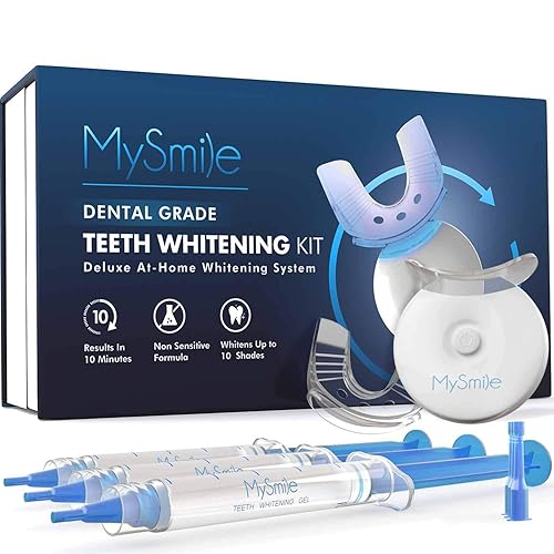 Teeth Whitening Kit with LED Light, 18% Carbamide Peroxide Gel,