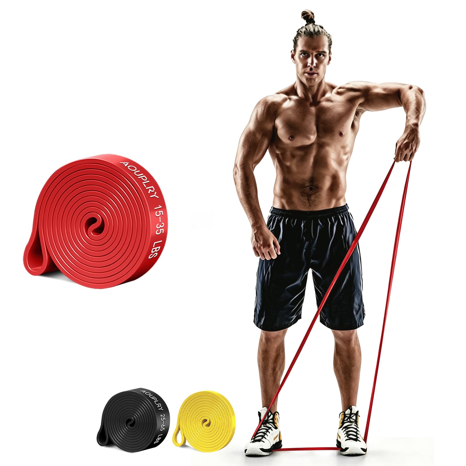 Resistance Band, Exercise Band for Strength Training, Muscle Toning, Red