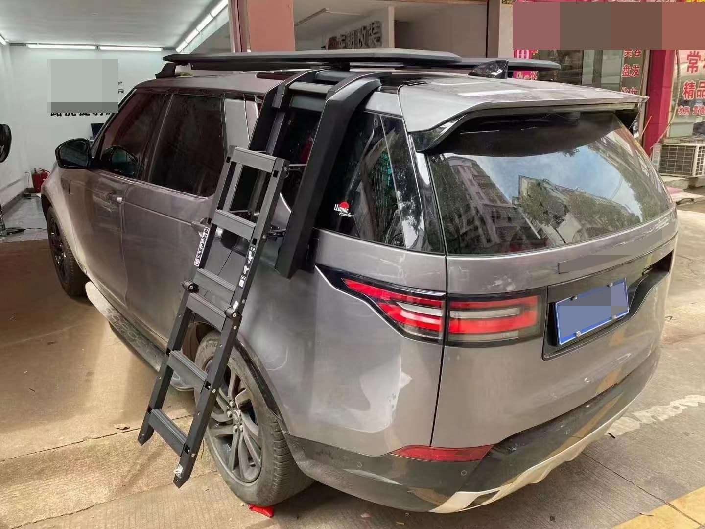 All Black Side Roof Rack Access Ladder Side Window Step Ladder for Discovery 5 L462 2017-2023 Side Ladder