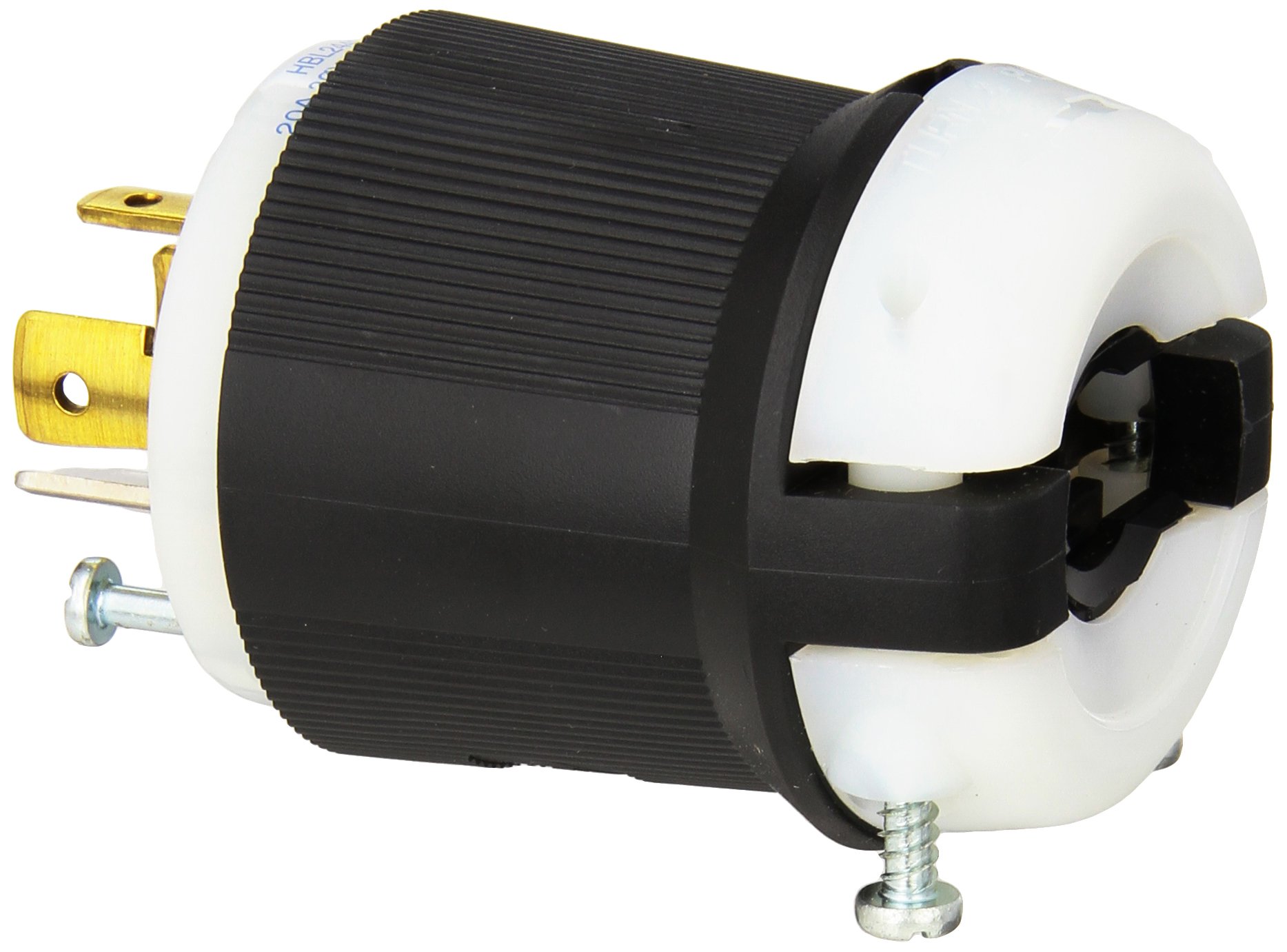 Hubbell HBL2441 Locking Plug, 20 amp, 120/208V, L18-20P, Black Hubbell HBL2441 Locking Plug, 20 amp, 120/208V, L18-20P, Black