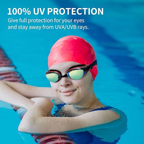 Miniatura 8 de Gafas de natación ópticas para personas con miopía, a prueba de fugas, antivaho y con protección ultravioleta, para adultos, hombres y mujeres