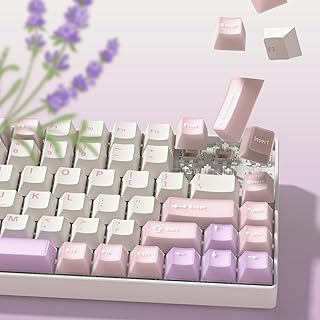 Womier Mechanica Keyboard Keycaps Pink, Jelly PBT Keycaps 60 75 100 Percent, Translucent Jade Keyboard Key caps Custom 127 Price In India