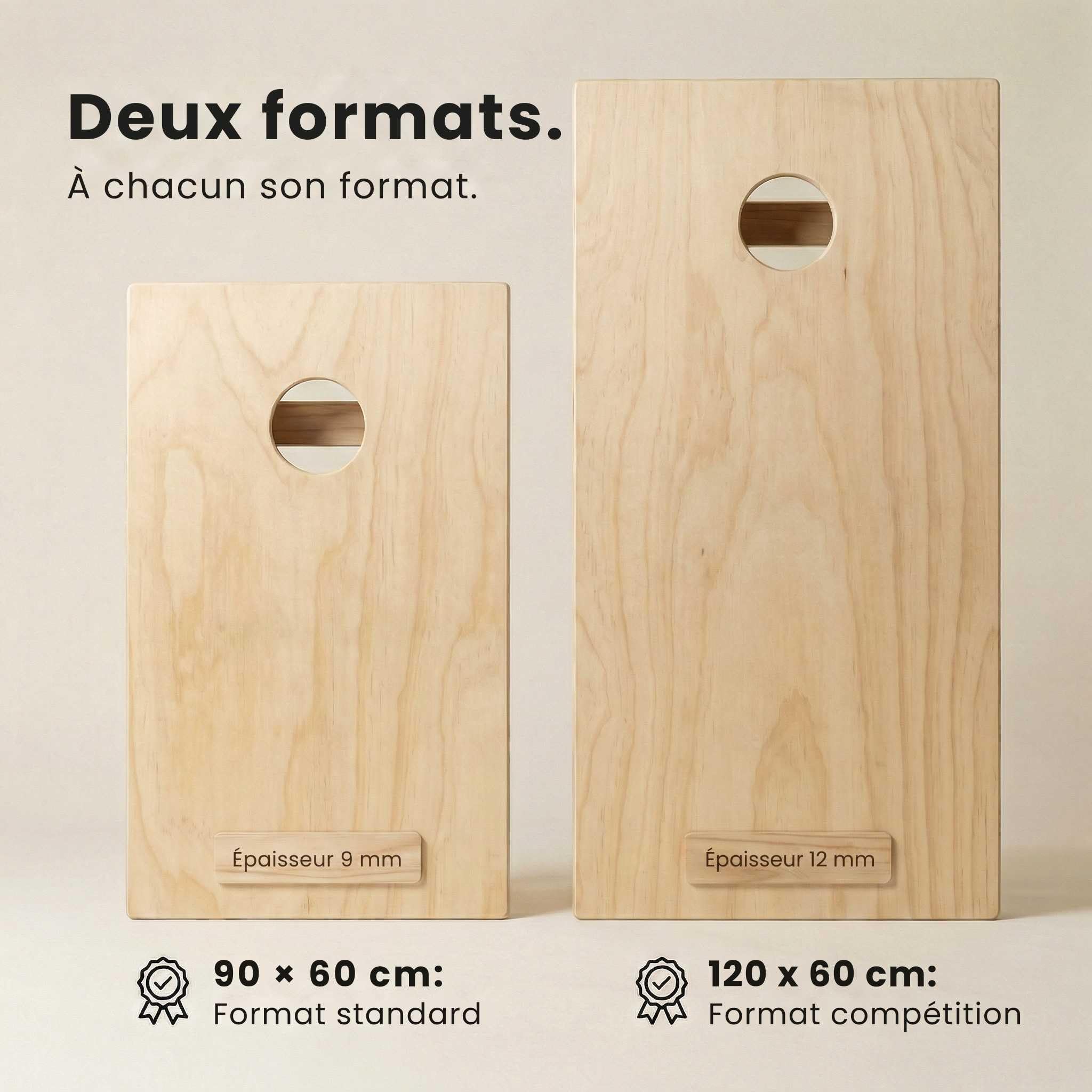 Cornhole - Set Complet Officiel en Bois avec 2 Planches, 8 Sacs & Housse - Jeu de Lancer extérieur pour Adultes & Enfants - Idéal Jardin & Plage