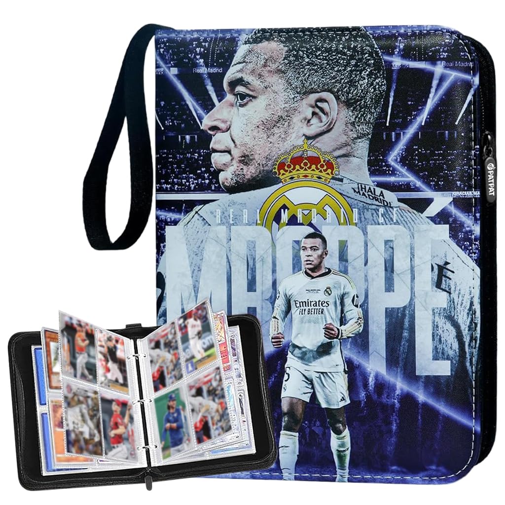 PATPAT Football Cards Binder PU 400 Pockets Waterproof Card Holder