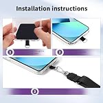CACOE Phone Lanyard 2 Pcs Adjustable Neck Strap,4 Pcs Patches, Universal Crossbody Multifuctional Patch Polyester Cell Phone Lanyards Compatible with Most Smartphones | 2 Adjustable Neck Strap,4 Patches,Multifuctional Universal Crossbody Cell Phone L