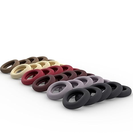Miley Rubber band for hair - 30 pcs | Exact Colors as Pic, hair bands for women | Plain Pastel Shades | Quality Hair Ties for Women Ponytails and braids - Image 2