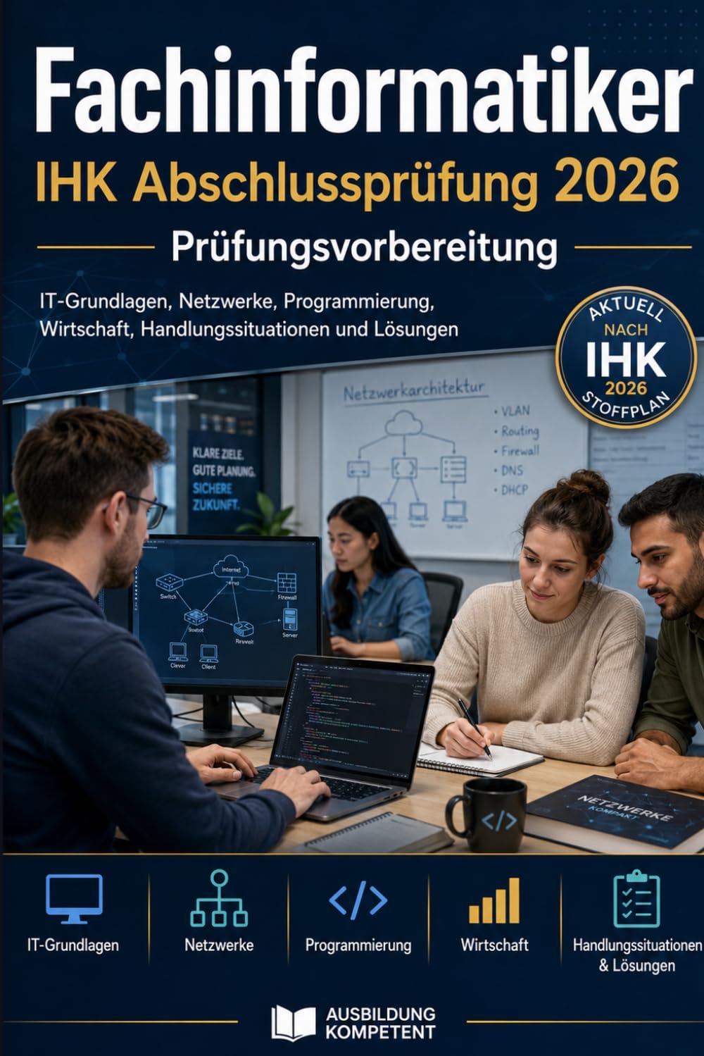 Fachinformatiker IHK Abschlussprüfung 2026 — Prüfungsvorbereitung: IT-Grundlagen, Netzwerke, Programmierung, Wirtschaft, Handlungssituationen und Lösungen
