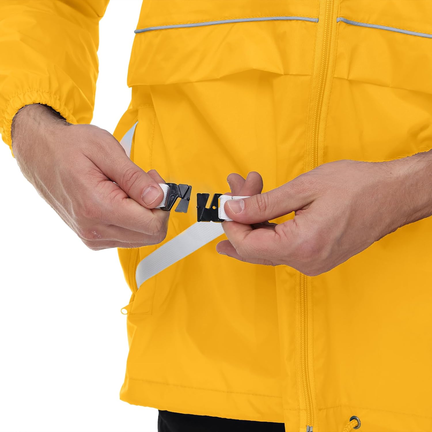 TIHEEN Men's Rain Jacket Cycling Running Jackets Waterproof Raincoat with Hood Windbreaker Hiking Jacket Rain Coat - Image 5