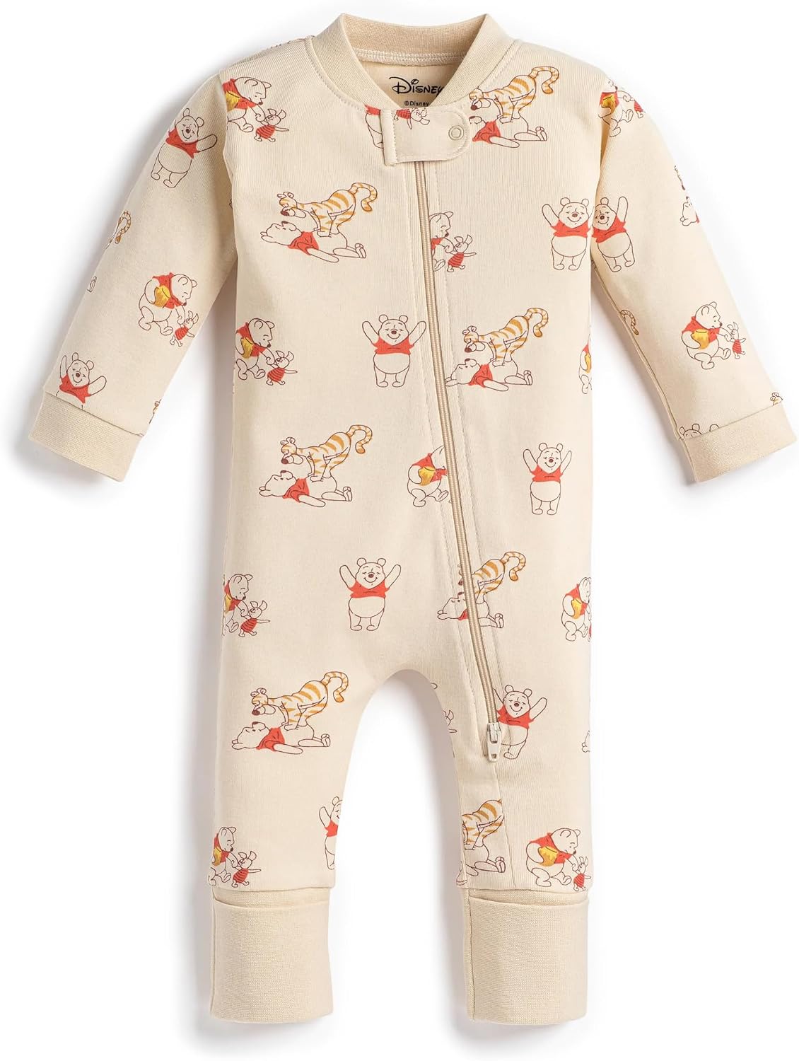 MONICA + ANDY One Piece Baby Pajamas, 100% Organic Baby Clothes for Girls and Boys, Sizes For Newborn and Infant
