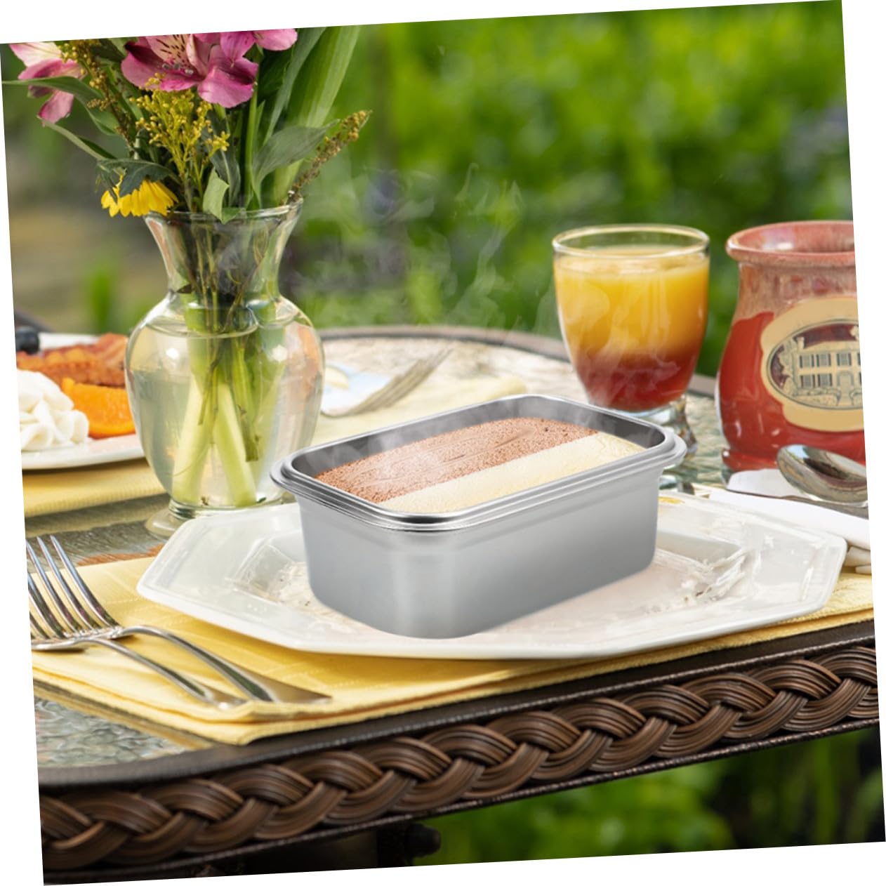 Alipis 2pièces Boîtes Inox Pour Stockage Alimentaire Avec Couvercles Hermétiques Conteneurs Réutilisables Pour Glace Maison Et Conservation Au Réfrigérateur Boîte Pour Fruits Et Légumes