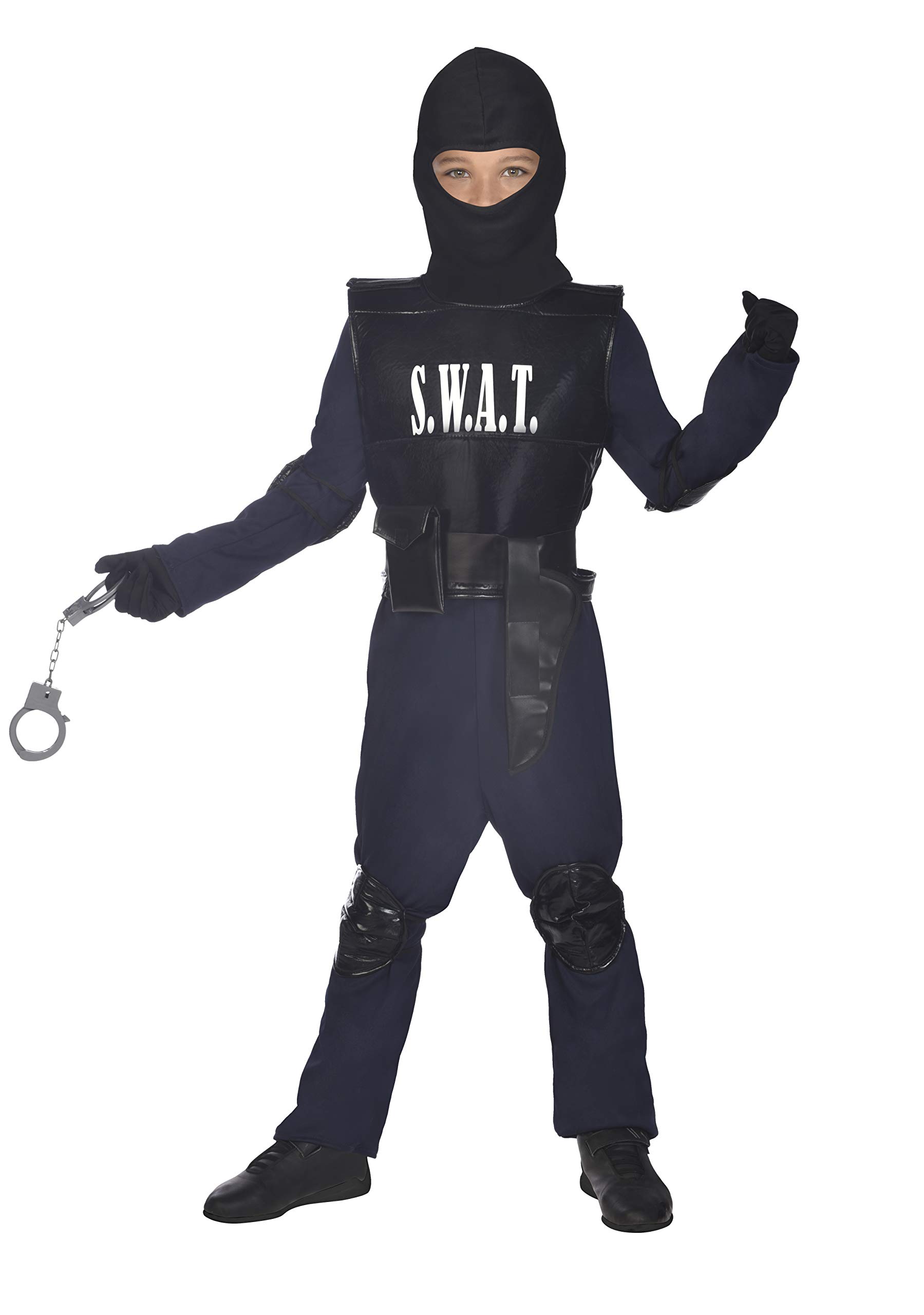 Amscan Black (Fix 4/2) (9911274) Child Child Swat Agent Costume (6-8Yr)