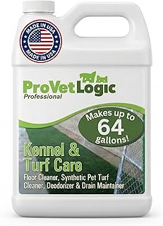 ProVetLogic Kennel & Turf Care- Floor Cleaner, Synthetic Pet Turf Cleaner, Deodorizer & Drain Mai...