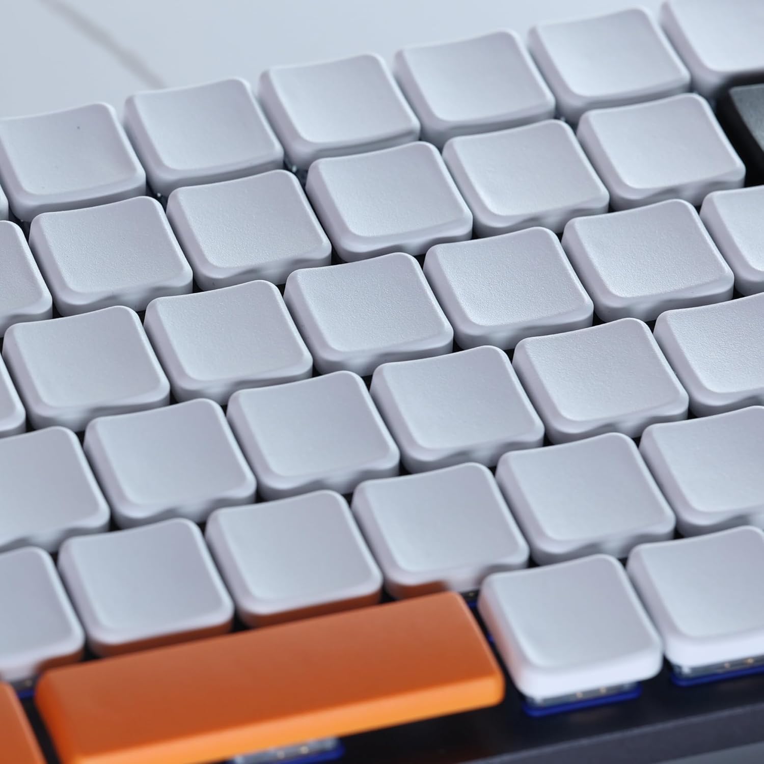 Chocfox Low Profile PBT Keycaps, 18.1mm x 18.1mm, 40-Pack 1U,Porcelain White,for Kailh Chocolate Switch Mechanical Keyboard