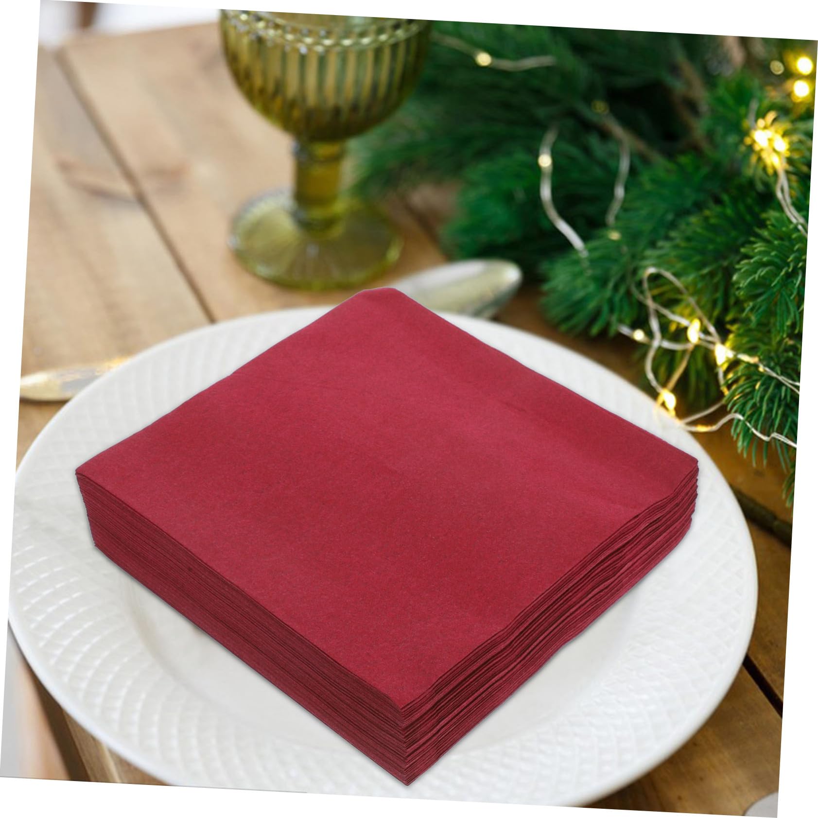 50 Pcs Servilletas de Papel Desechables de Pulpa de Madera para Bodas y Eventos, Textura Suave y Reciclables