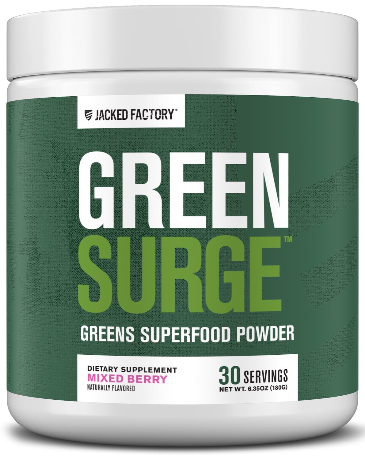 Green Surge Green Superfood Powder Supplement - Keto Friendly Greens Drink w/Spirulina, Wheat & Barley Grass - Green Tea Extract, Probiotics & Digestive Enzymes - Mixed Berry - 30sv