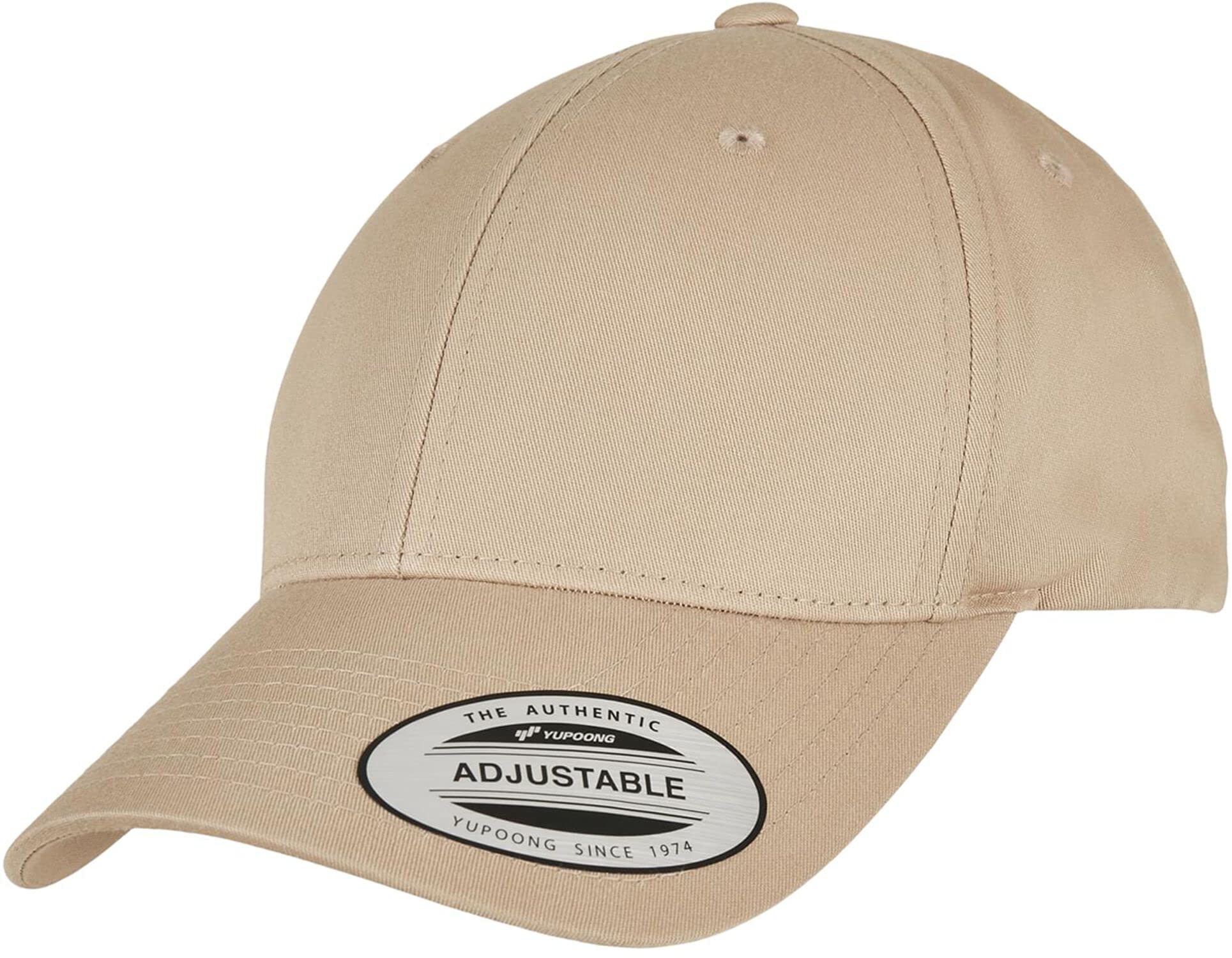 Flexfit Curved Classic Snapback Baseball Cap, Khaki, One Size