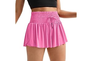 Flowy Shorts for Women High Waisted Gym Yoga Athletic Workout Running Tennis Skirt