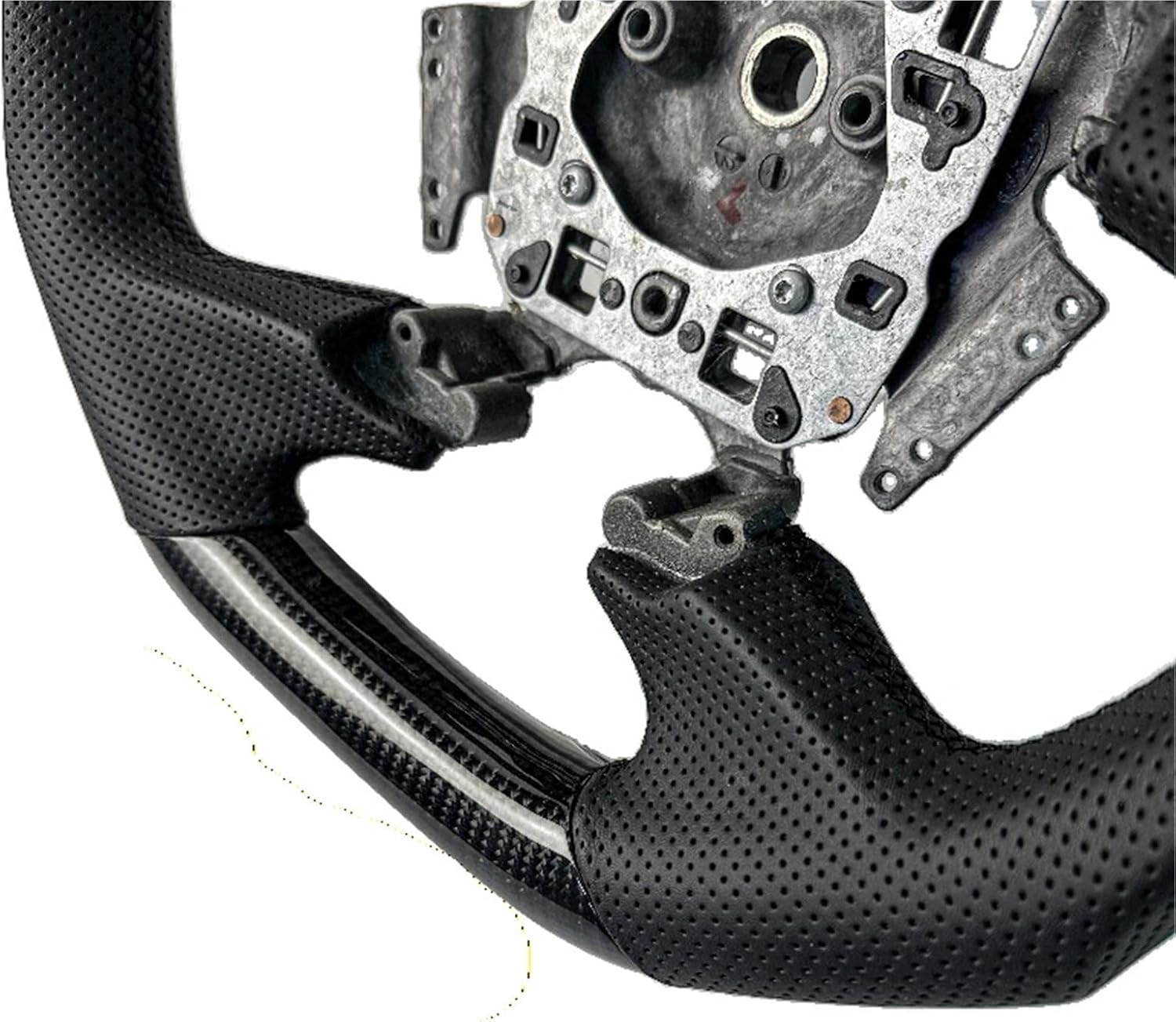 Car Accessories For Ford Steering Wheel Black Carbon Fiber For Xr6 Fg Mk2 Falcon Perforated Customized(Carbon Fiber)