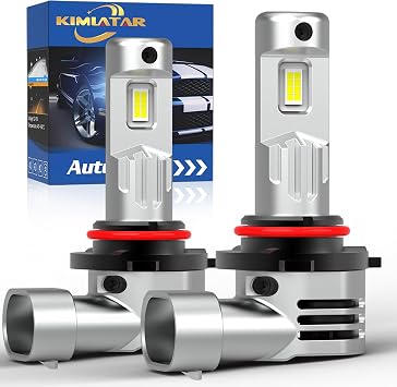 9005 LED Bulb,60000LM Upgraded 900% Brightness with Fan Cooling Super Bright 11 Halogen Size 80000Hrs Long Lifespan 9005/HB3 Fog Lights Pack of 2