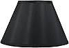 Urbanest Coolie Hardback Lampshade, Faux Silk, 6-inch by 12-inch by 8-inch, Spider Washer Fitter, Black