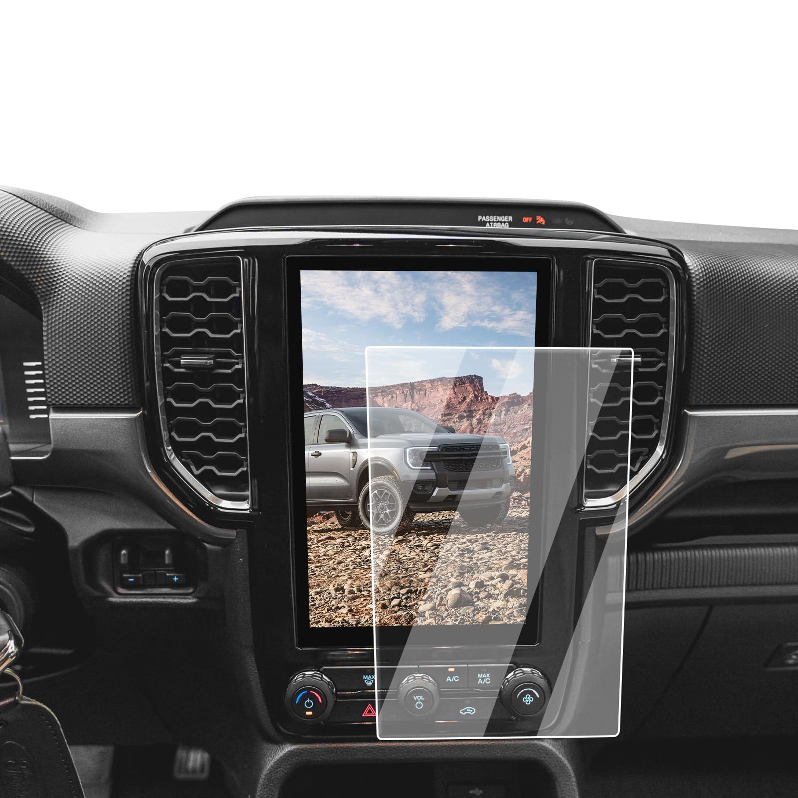 ECOZEN Matte Screen Protector For 2024-2026 Ford Ranger - [10.1-Inch Center Display Screen] - 9H Hardness Tempered Glass HD 2024-2026 Ford Ranger(XL/XLT) Accessories Anti-Glare