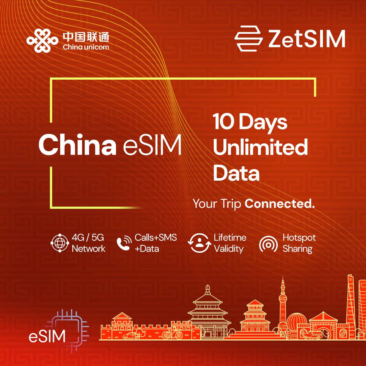 China Local eSIM | 10 Days Unlimited | 4G/5G High-Speed Data | One SIM for Lifetime | Instant QR Code Activation | Easy App Top-Up | Hotspot Sharing | No Contract-image-46