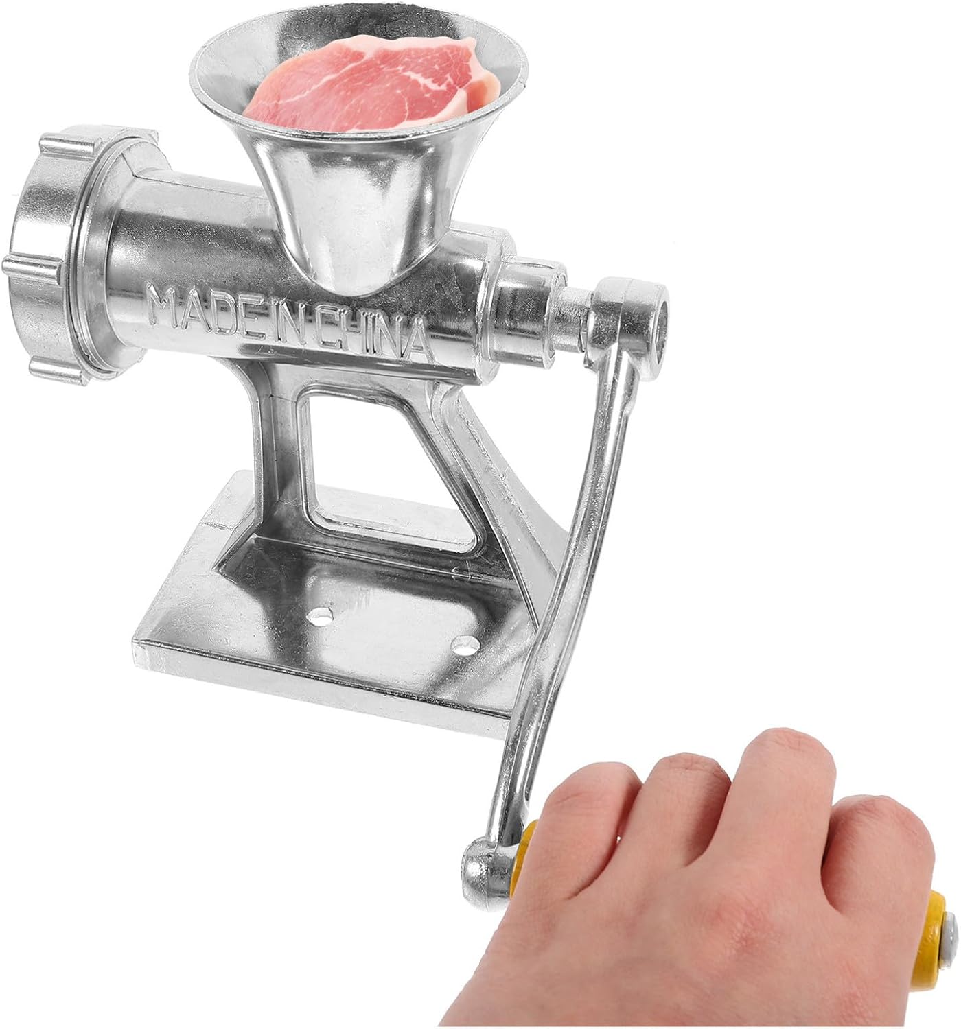 Luxshiny Manual Meat Grinder and Sausage Stuffer Model 46, Small Household Hand-cranked Meat Mincer with Vegetable Chopper Function for Home and Restaurant Use