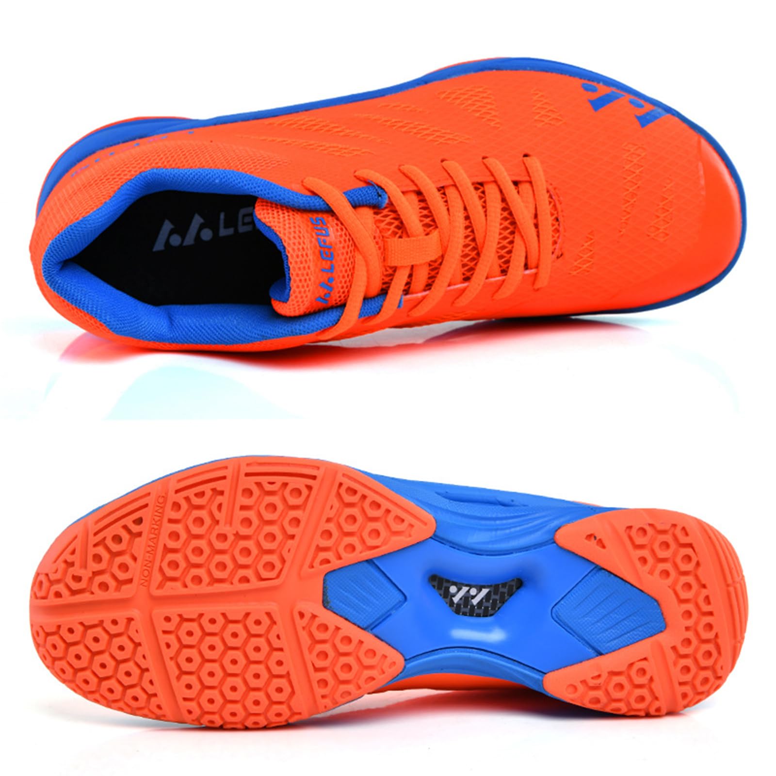 NGARY Chaussures de badminton pour adultes, hommes, légères et respirantes, pour l'intérieur, pour tennis, table, tennis, raquette, squash, volleyball