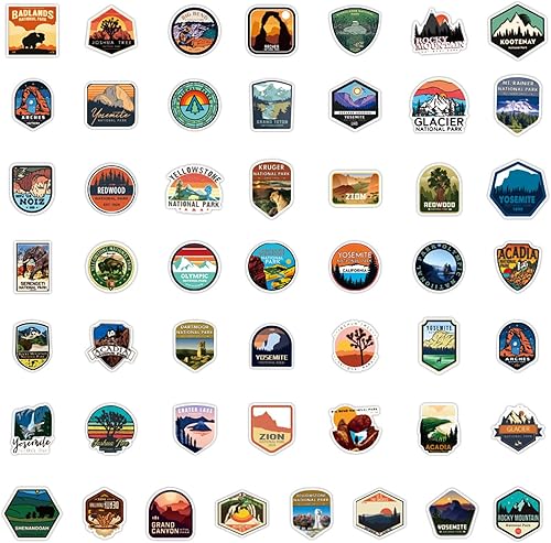 Miniatura 5 de 100 calcomanías de vinilo impermeables para viajes al aire libre, aventura al aire libre, senderismo, naturaleza, camping, desierto, calcomanías