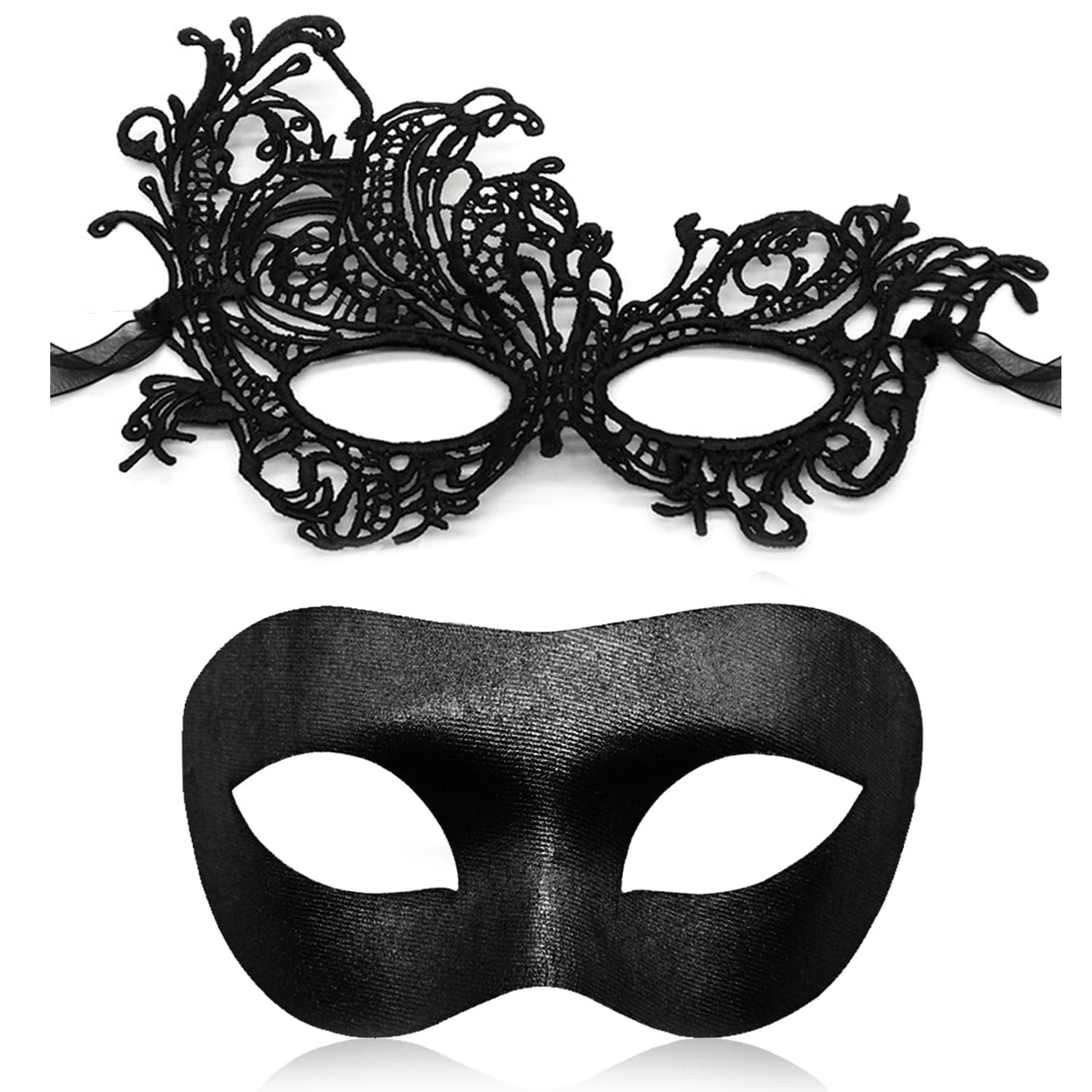 Aqearl Couple Masquerade Mask for Women Men Venetian Mask Halloween Mask for Party Prom Ball Costume Lace Masks