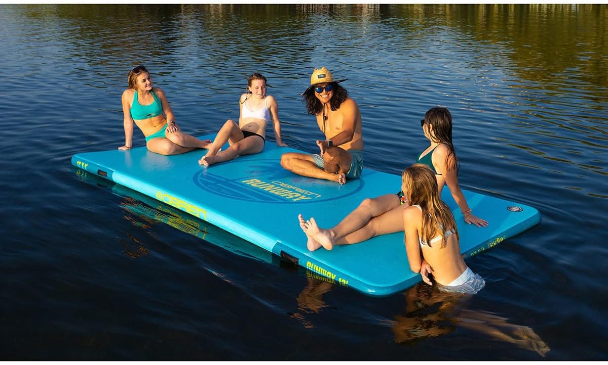 O'Brien 12ft x 6ft Inflatable Floating Runway for Lakes & Rivers