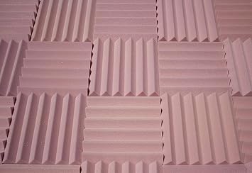 Acoustic Foam Panels, Bulk 48 Pack, 12x12x2 Inch Tiles For Studio Soundproofing And Sound Dampening, 48 Square Feet Per Pack, 12 Color Options Rosy Beige