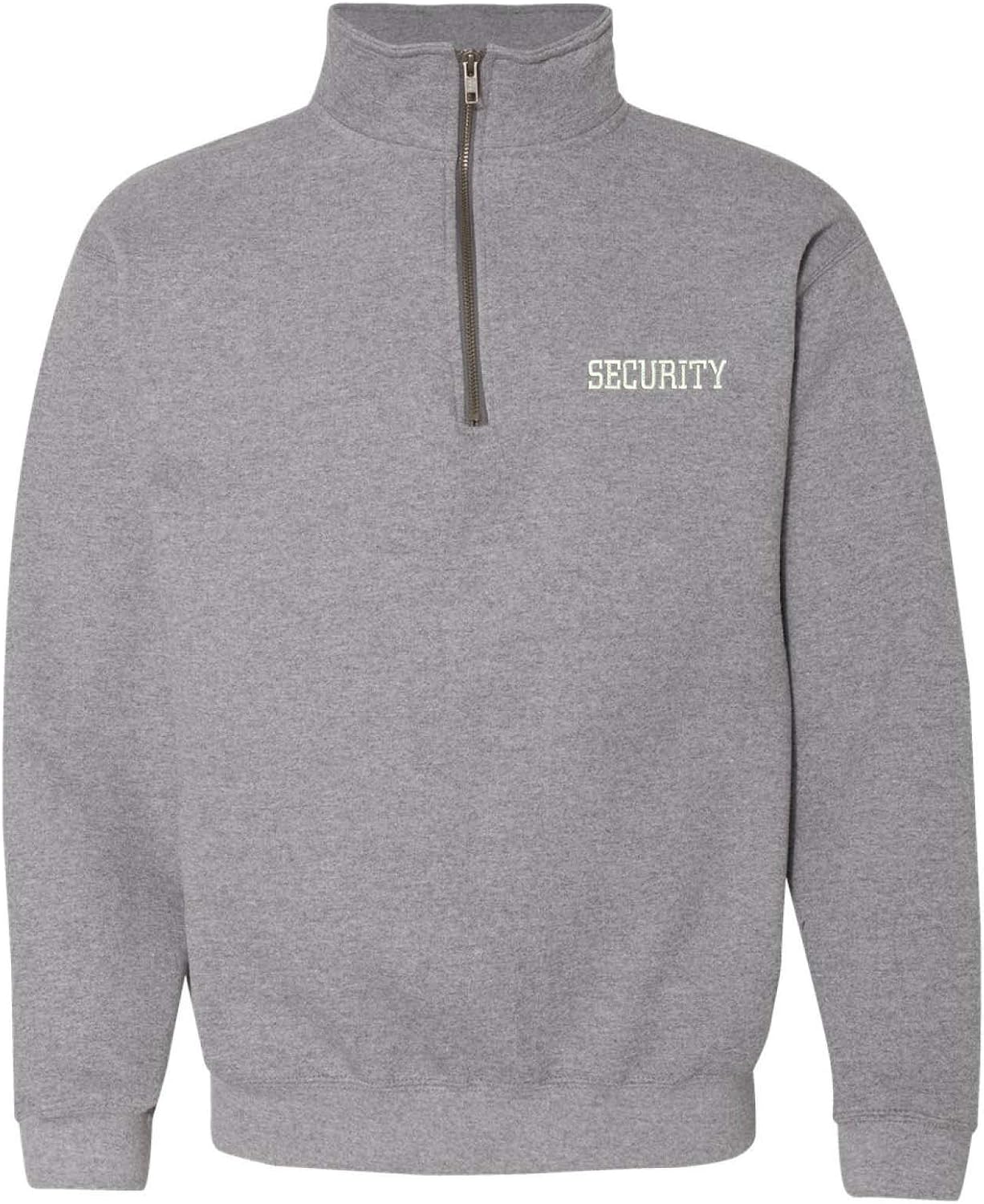 ALLNTRENDS Adult Zip Collar Sweatshirt Security Embroidered Guard Top Officer